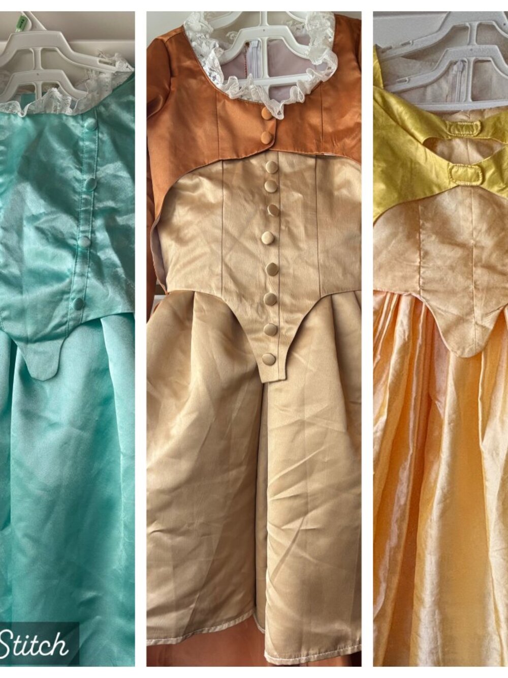 Hamilton Schuyler Sisters Costumes - Angelica, Eliza and Peggy! Girls XS